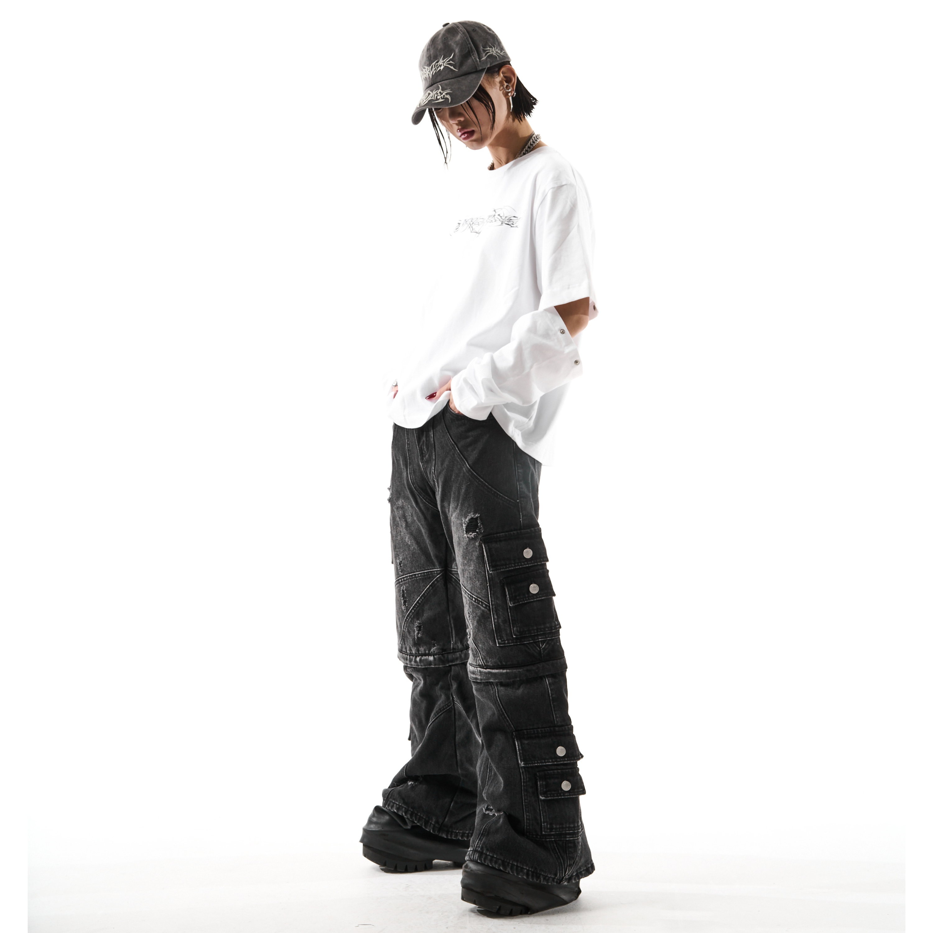 "TRIBAMETAL" LOGO TRNSFRMR L/S - ANGEL