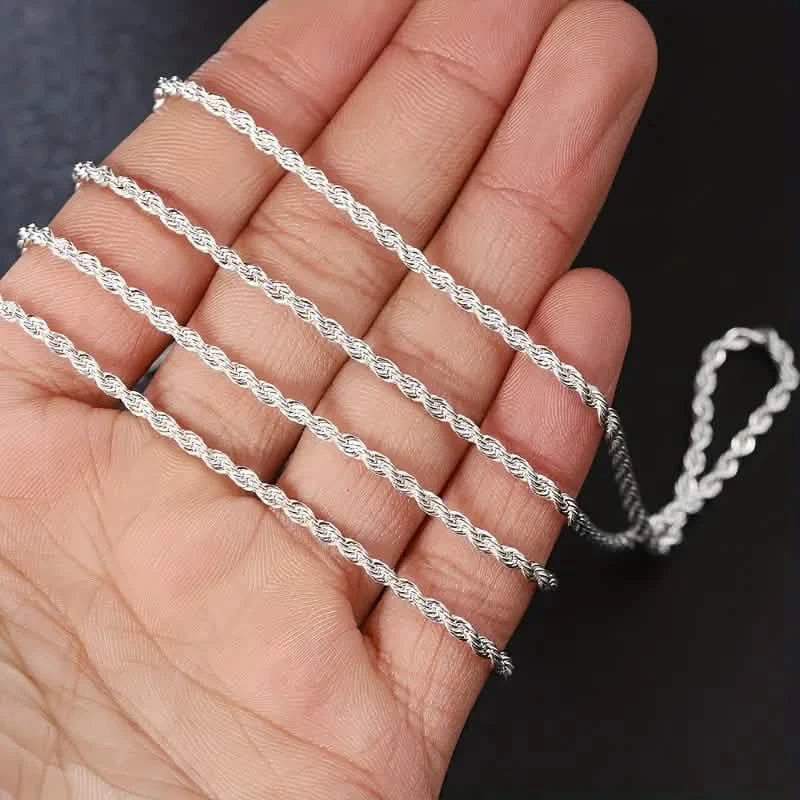 Twist Rope Chain Necklace Women's Jewelry Accessory